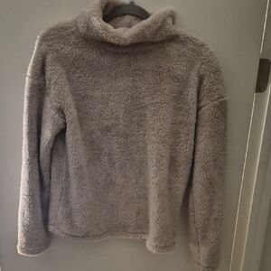 Plush Taupe Fleece Pullover